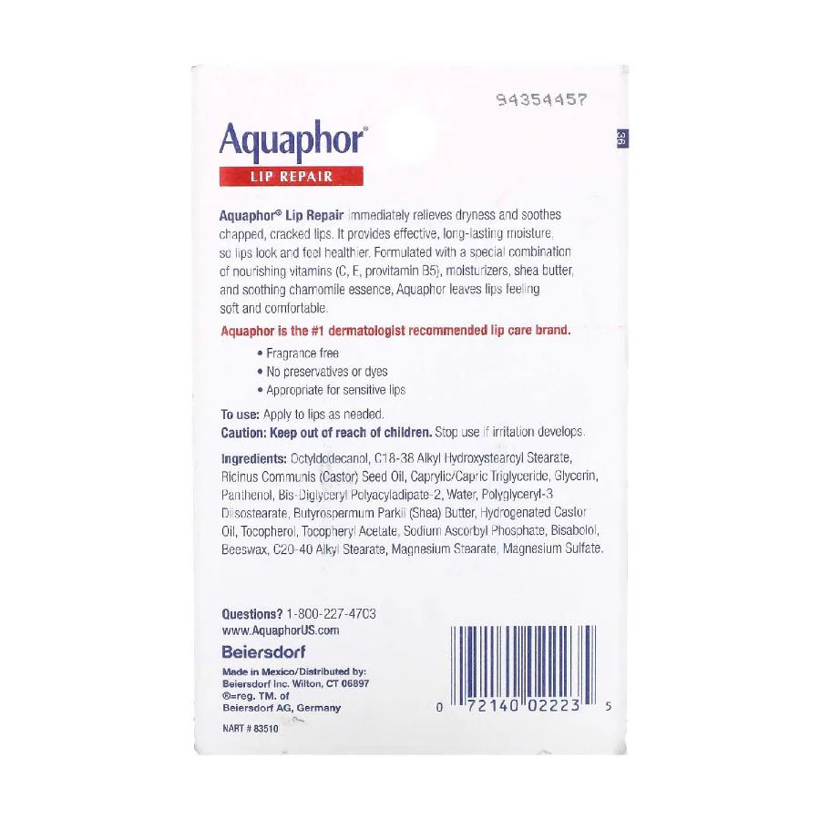 Aquaphor Immediate Relief Lip Repair Balm 2 ct each - 12 Pack - Image 3