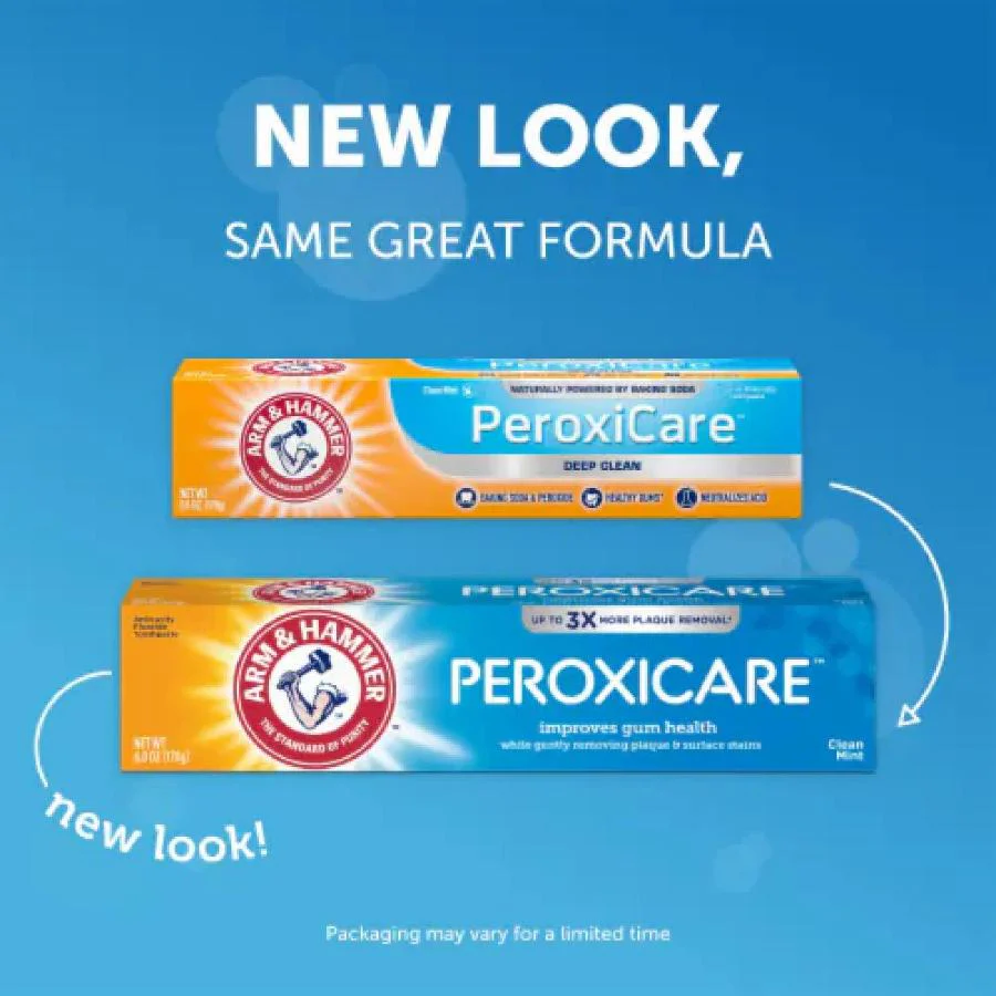 Arm & Hammer Peroxicare Tartar Control Toothpaste Baking Soda & Peroxide Fresh Mint 6 oz - 12 Pack - Image 3