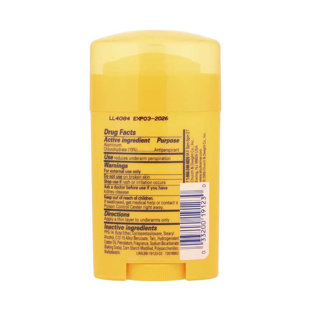 Arm & Hammer Deodorant UltraMax Powder Fresh, Solid 1 oz - 12 Pack - Travel Size - Image 3