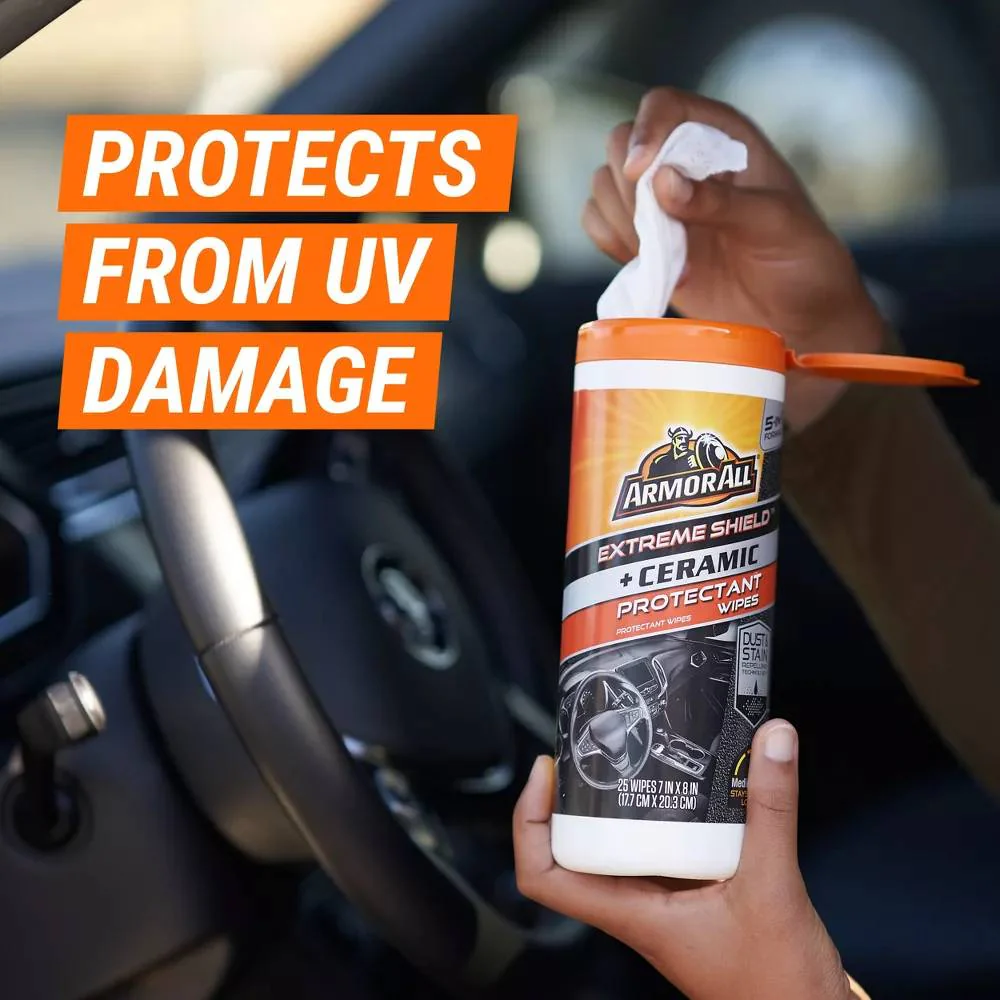 Armor All - Extreme Shield and Ceramic Car Protectant Wipes - 25 Ct - 6 Pack - Image 3