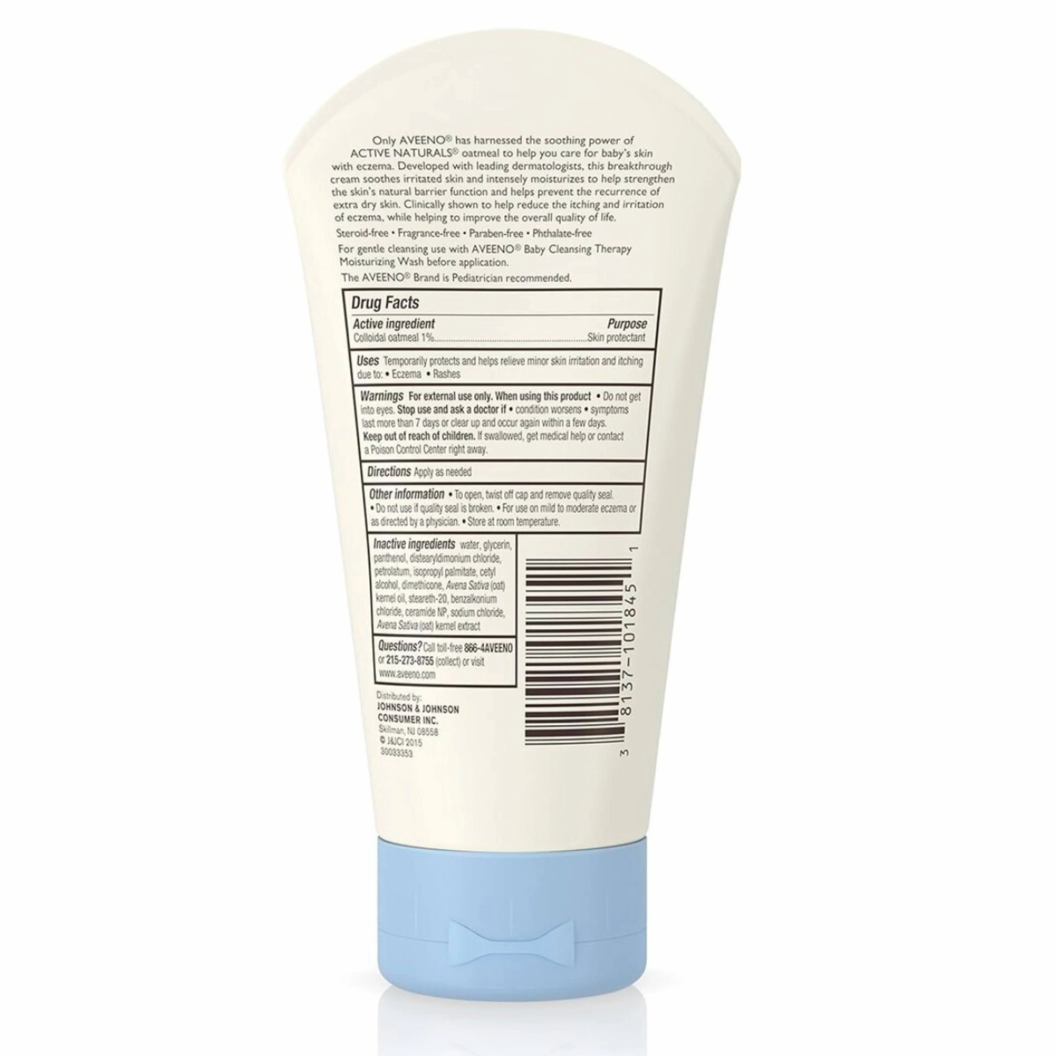 Aveeno -  Baby Eczema Therapy Moisturizing Cream Body Lotion with Oatmeal  5 Oz - 12 Pack - Image 3