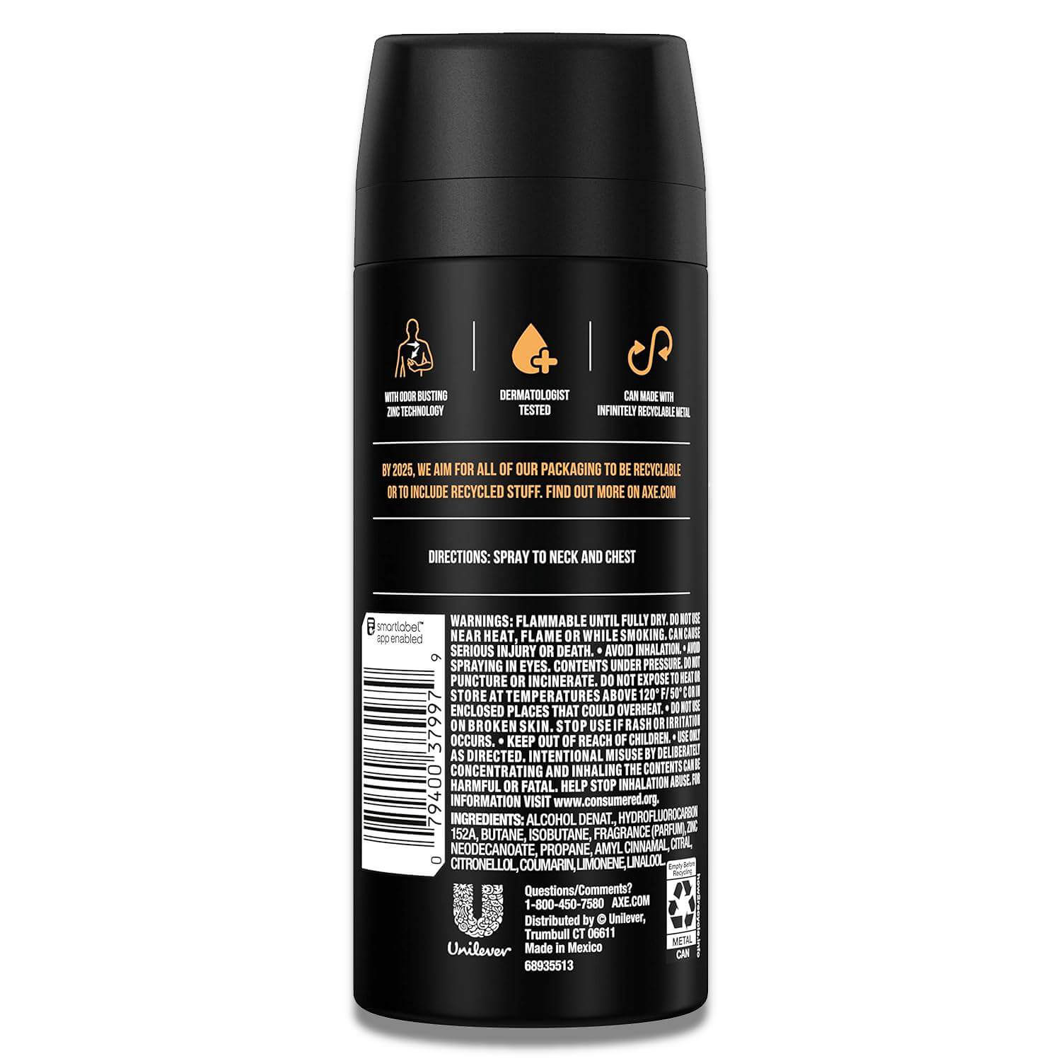 Axe - Body Spray Deodorant 4 oz for Men Dark Temptation - 12 pack - Image 3