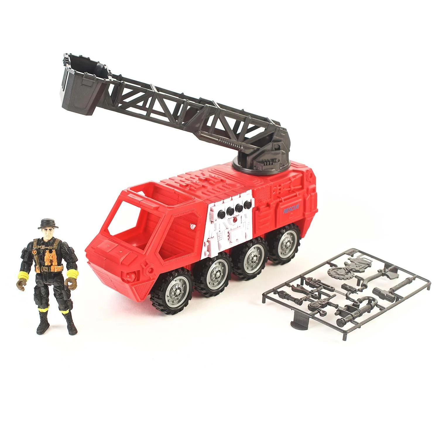 Free Wheel City Fire Playset - 34 Pcs - Image 3