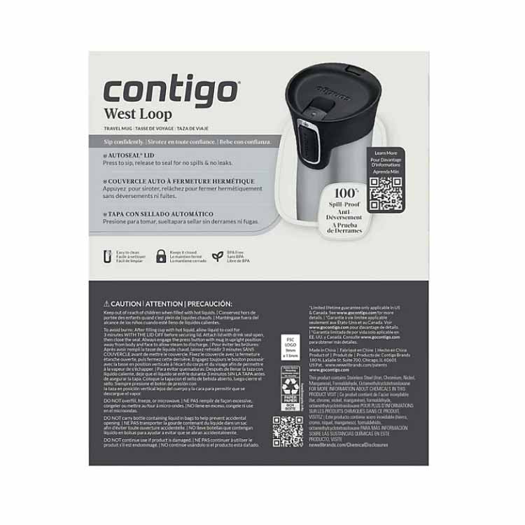 Contigo - AUTOSEAL West Loop Vacuum-Insulated 16 oz. Stainless Steel Travel Mug with Lid - 2 Pack - Image 3