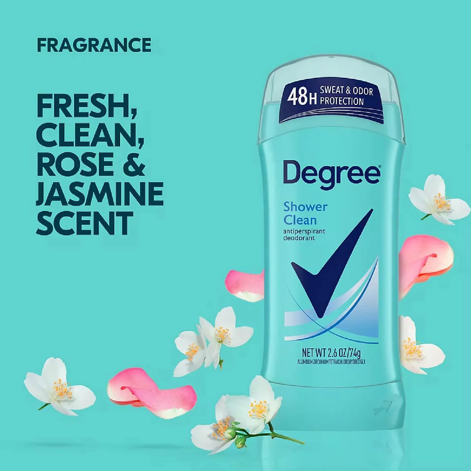 Degree Women Shower Clean Deodorant Invisible Solid 2.6 Oz - 12 Pack - Image 3