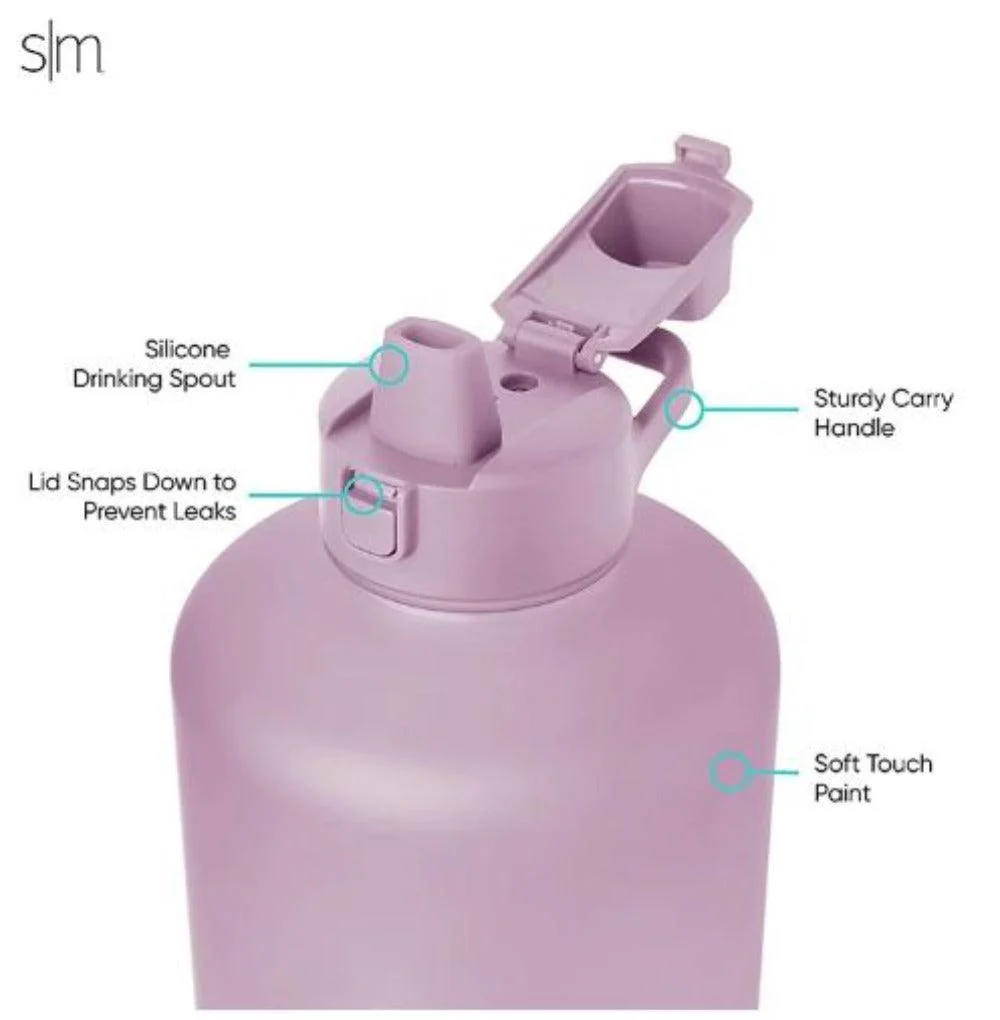Simple Modern 1-Gallon Water Bottle with Straw Lid with Ounce Markers (Pink) - Image 3