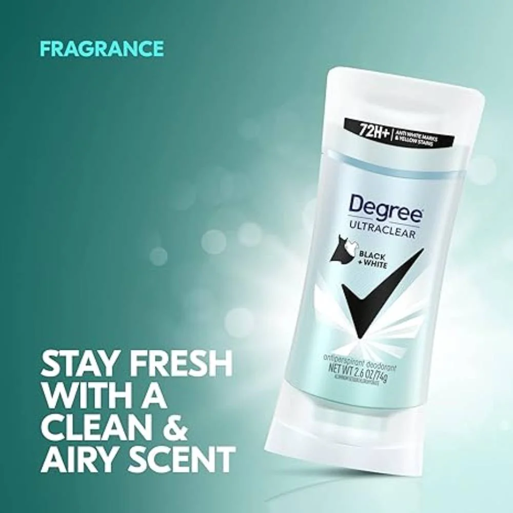 Degree Women Black+White UltraClear Antiperspirant Deodorant Stick, 2.6 oz - 12 pack - Image 4