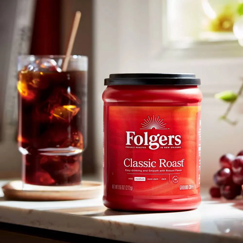 Folgers - Classic Medium Roast Ground Coffee - 9.6oz - 6 Pack - Image 3