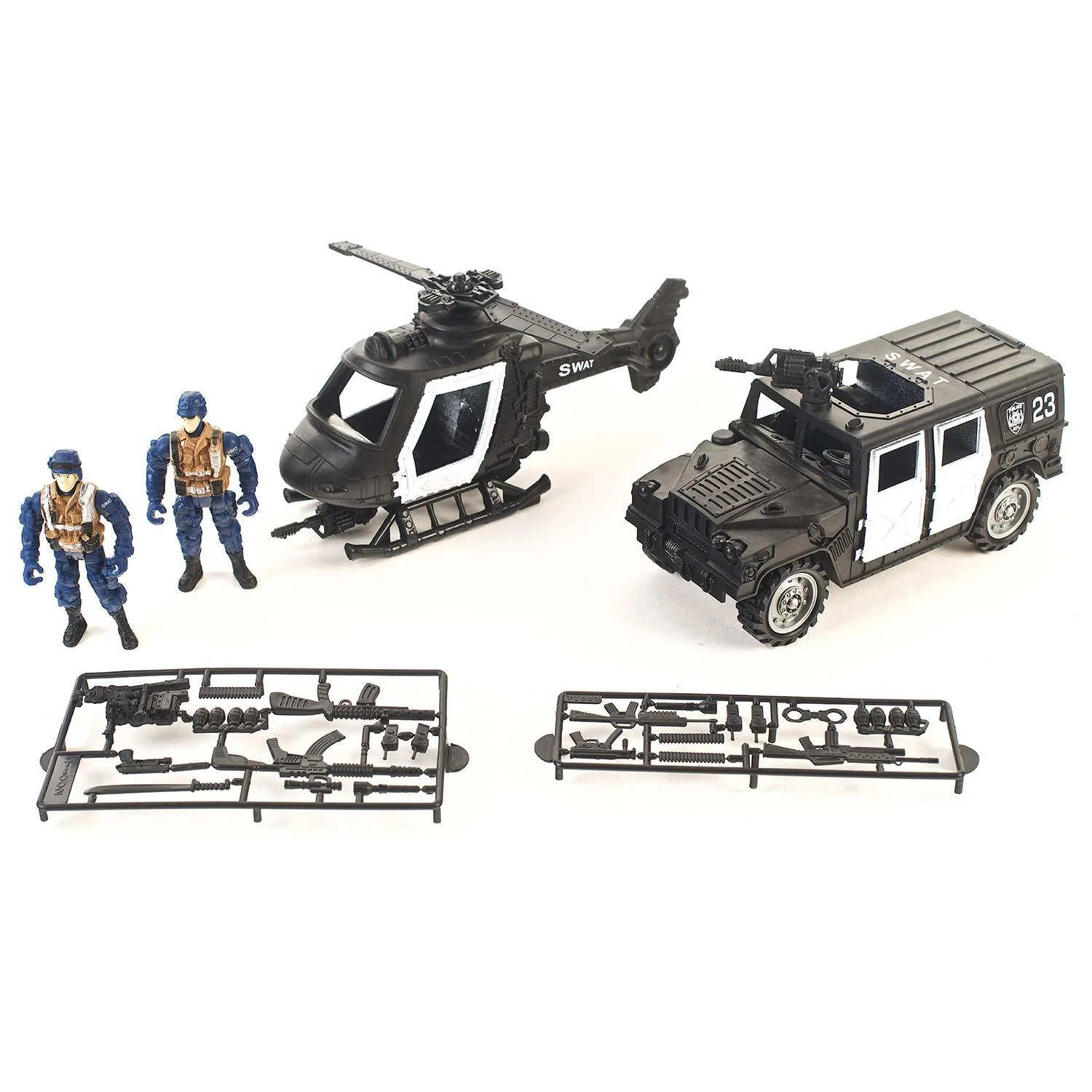 Free Wheel Police Force Full Playset - 34 Pcs - Image 3