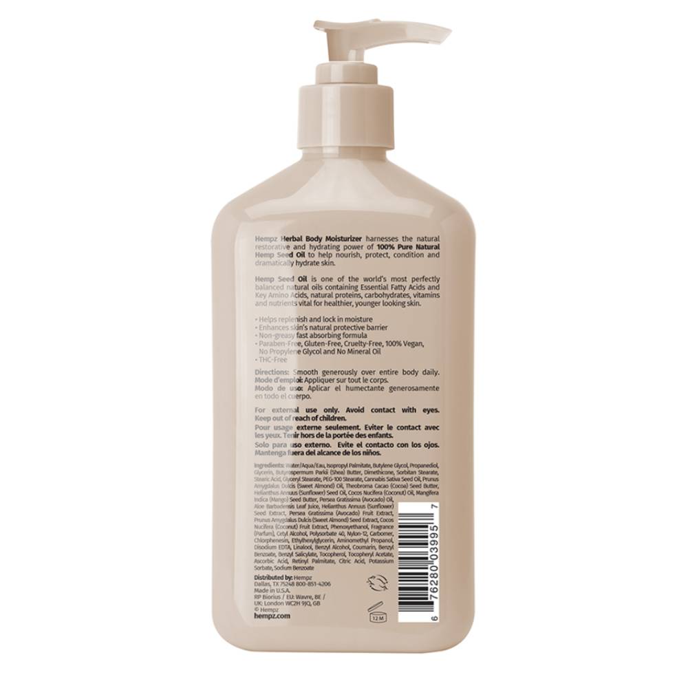 Hempz - Koa & Sweet Almond Smoothing Herbal Body Moisturizer - 17 Oz - 12 Pack - Image 3