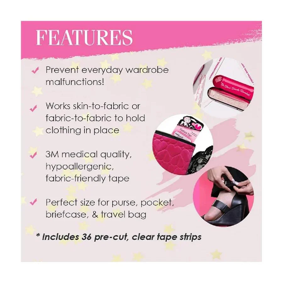 Hollywood Fashion Secrets Quality Double Stick Fashion Tape Tin 36 Strips - 12 Pack - Image 3