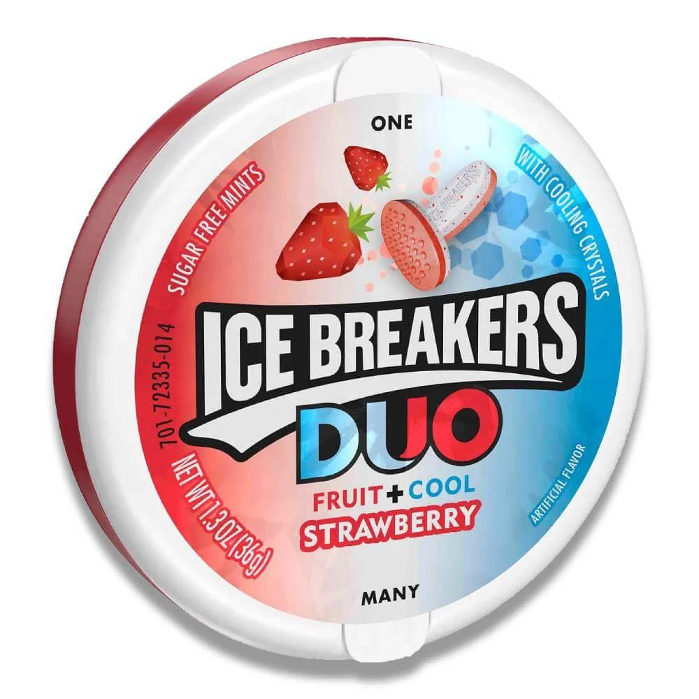Ice Breakers Sugar Free DUO Mints Strawberry - 8 Pack - Image 3