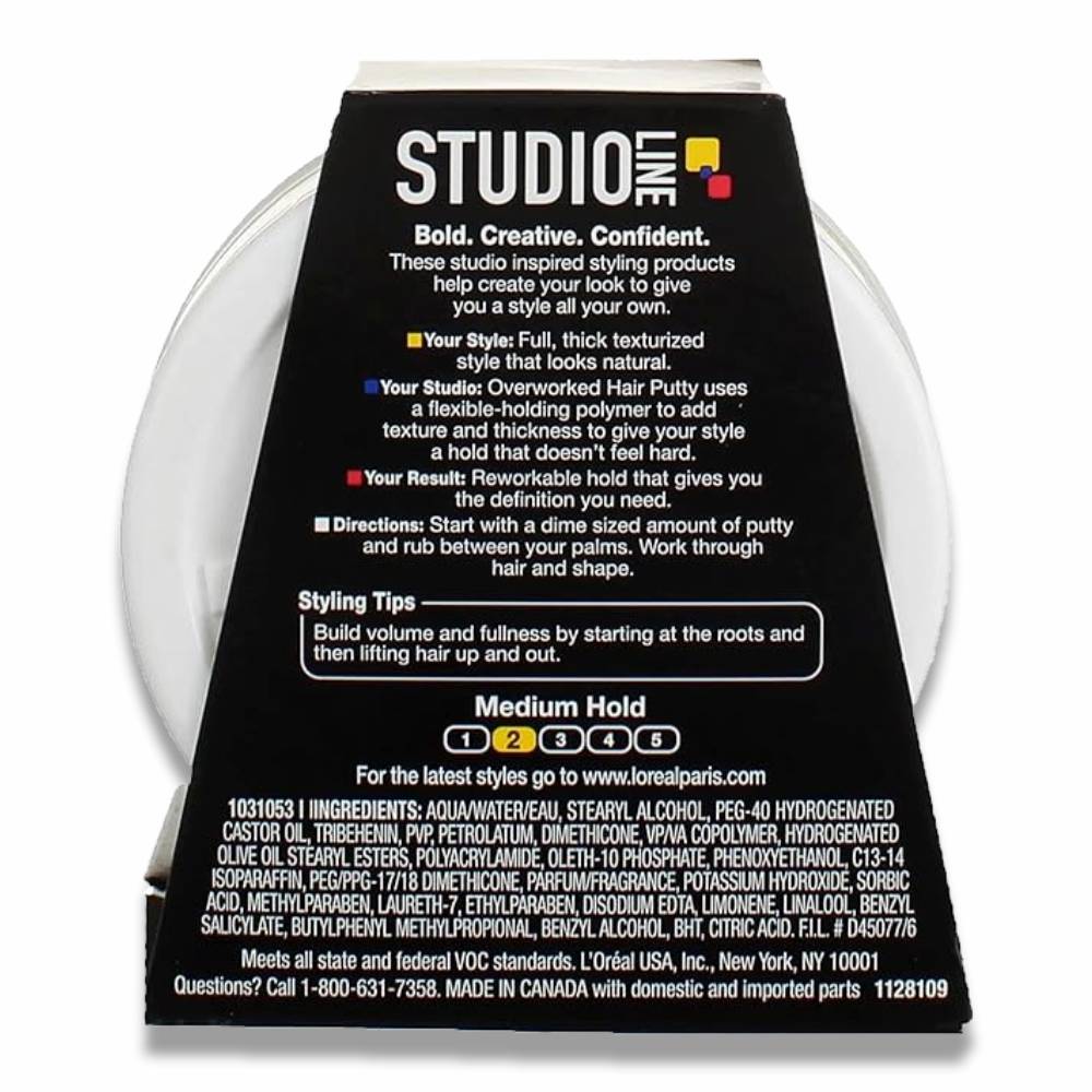 L'Oreal - Paris Studio Line Overworked Hair Putty - 1.7 Oz - 6 Pack - Image 3