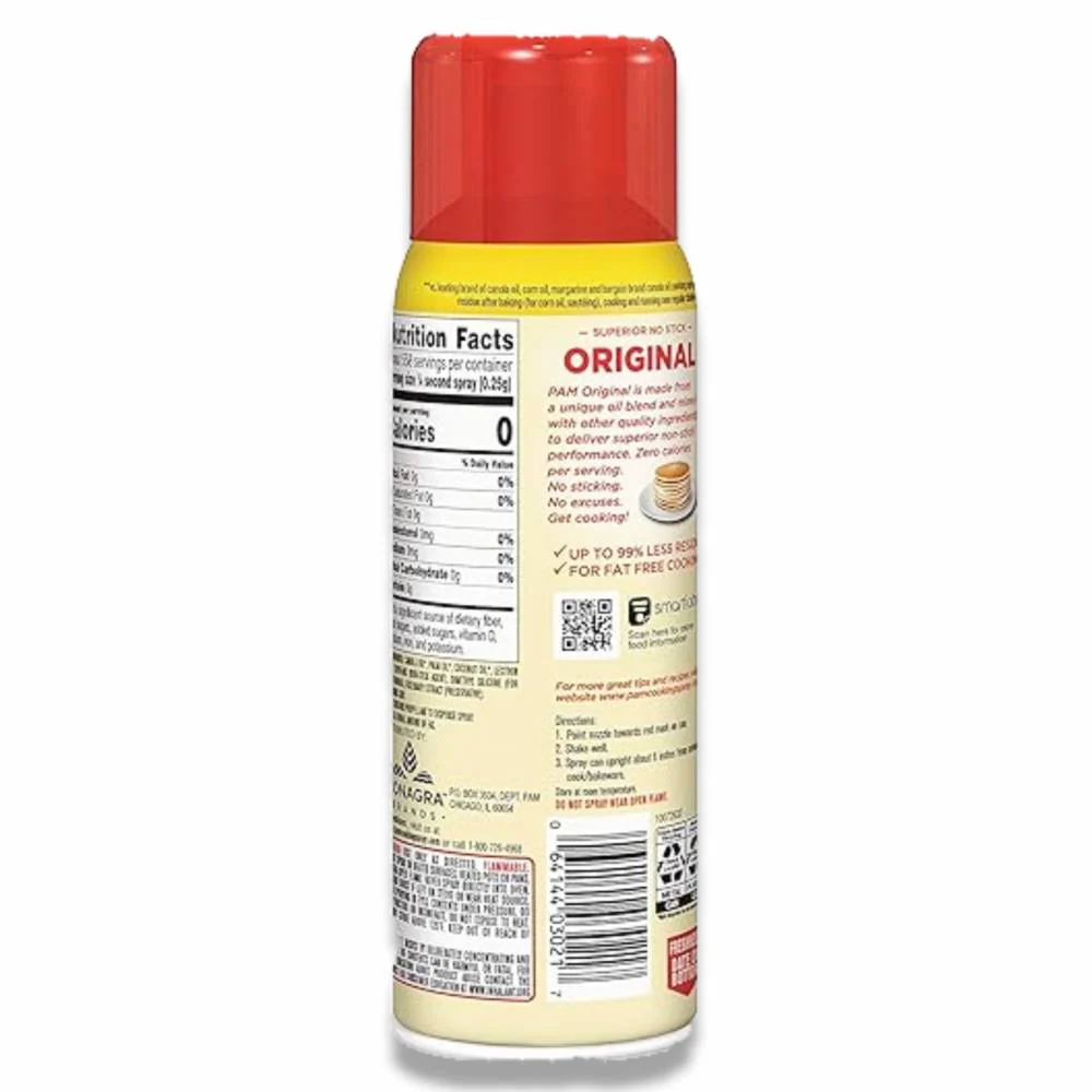 PAM - No-Stick Cooking Spray, Original, Made With Canola Oil Blend - 6 Oz - 12 Pack - Image 3