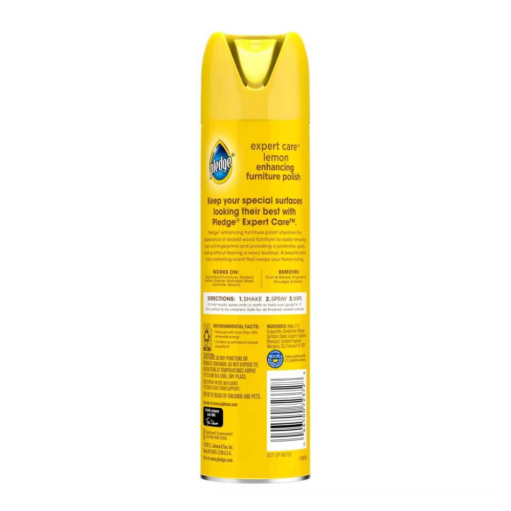 Pledge - Multisurface Enhancing Polish Spray - Lemon - 9.7 Oz - 6 Pack - Image 3