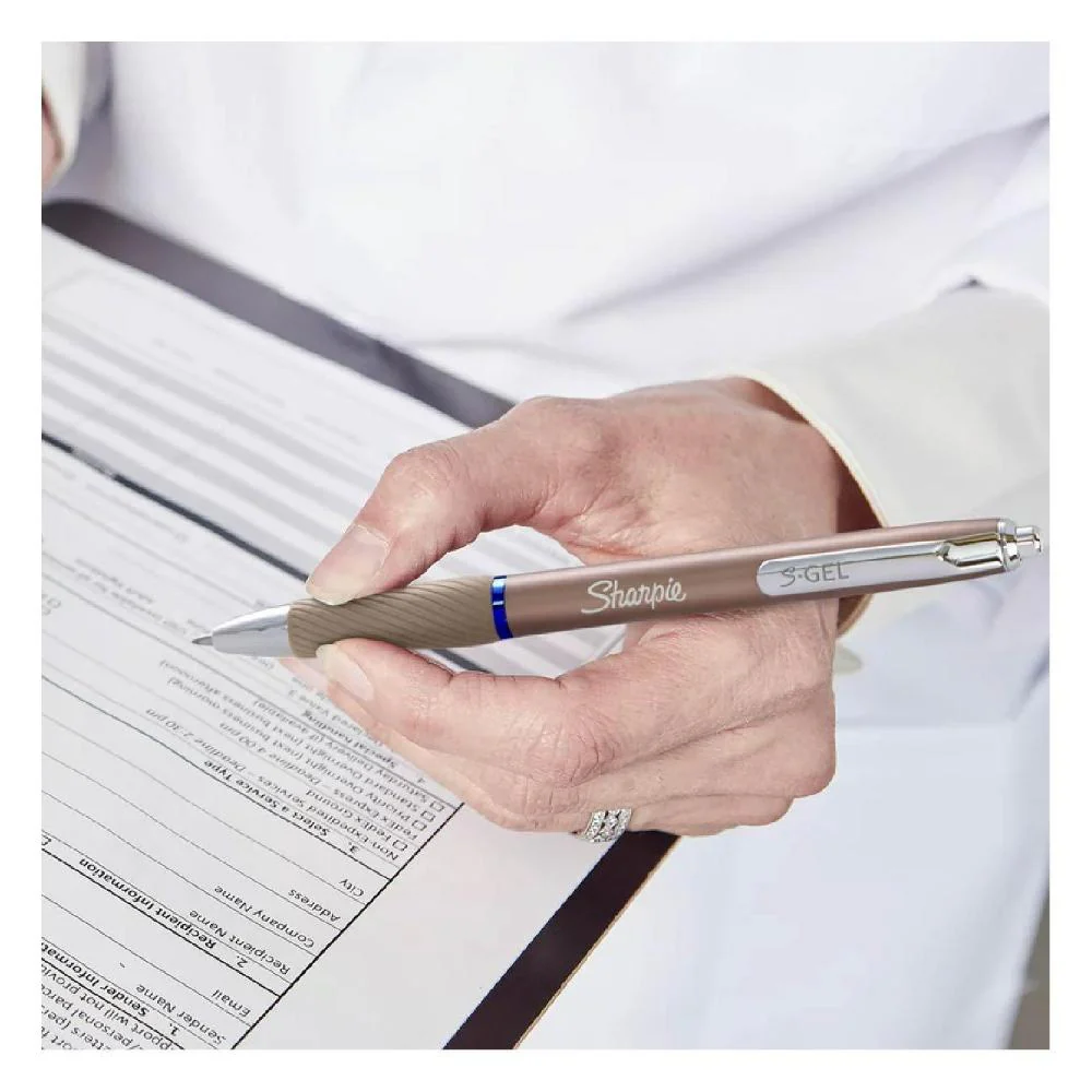 Sharpie - Metal Barrel S-Gel Pens, Medium Point (0.7mm) - 6 Pack - Image 3