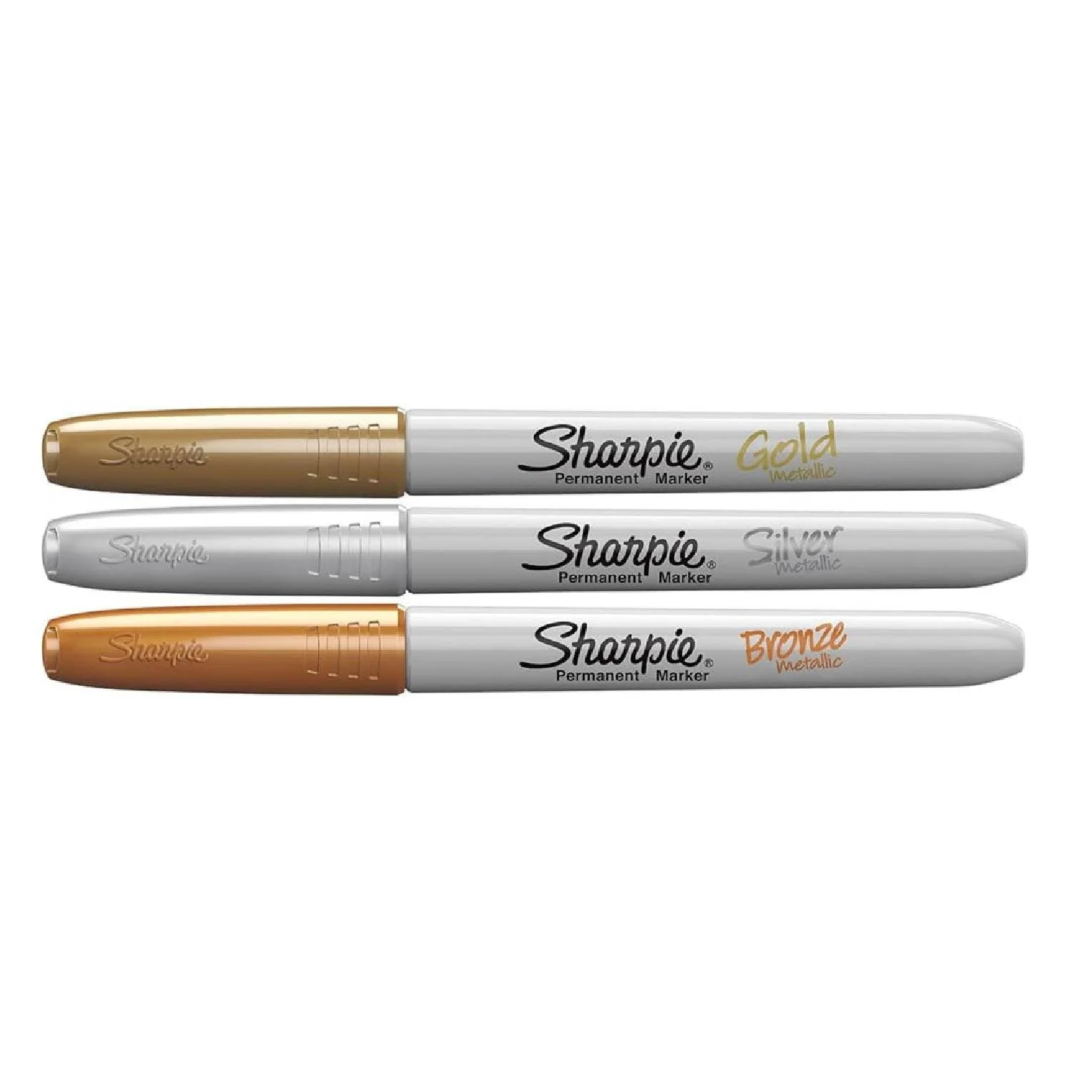 Sharpie - Metallic Permanent Markers Gold Silver and Bronze Bold Fine Point 3 ct - 36 Pack - Image 3