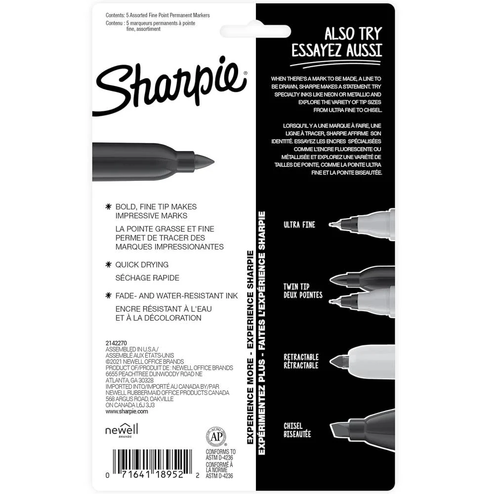 Sharpie - Mystic Gems Fine Point Permanent Marker - 5 Count - 24 Pack - Image 3