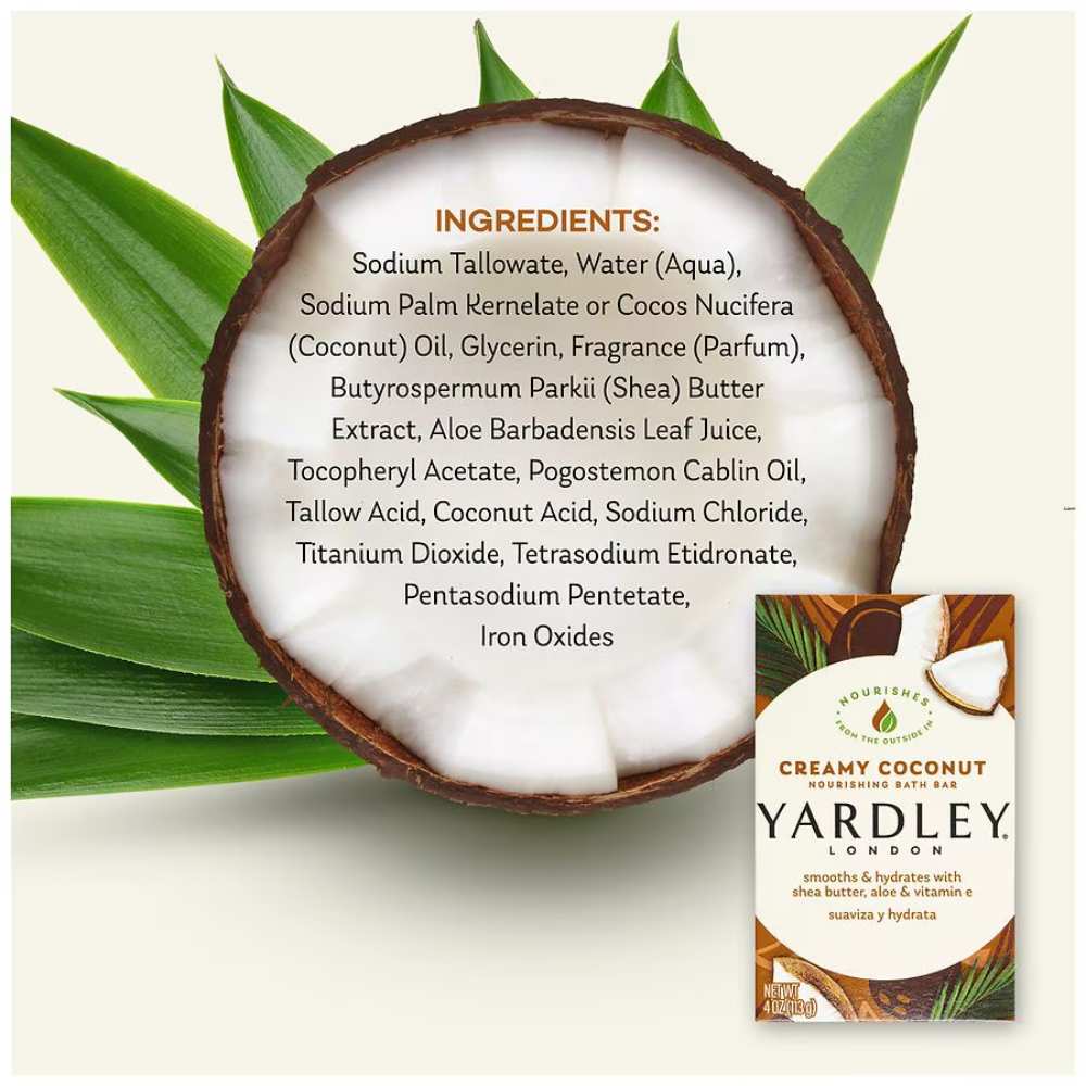 Yardley - London Creamy Coconut Moisturizing Bath Bar - 4 Oz - 24 Pack - Image 4