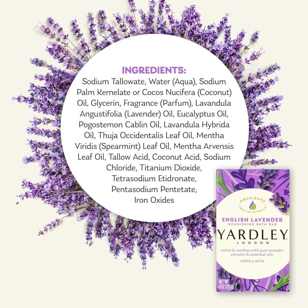 Yardley - London Moisturizing Bath Bar English Lavender - 4 Oz - 24 Pack - Image 4